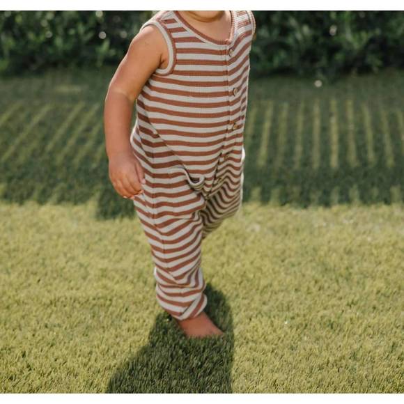 Quincy Mae Baby Boy Charlie Jumpsuit in Sage Gingham